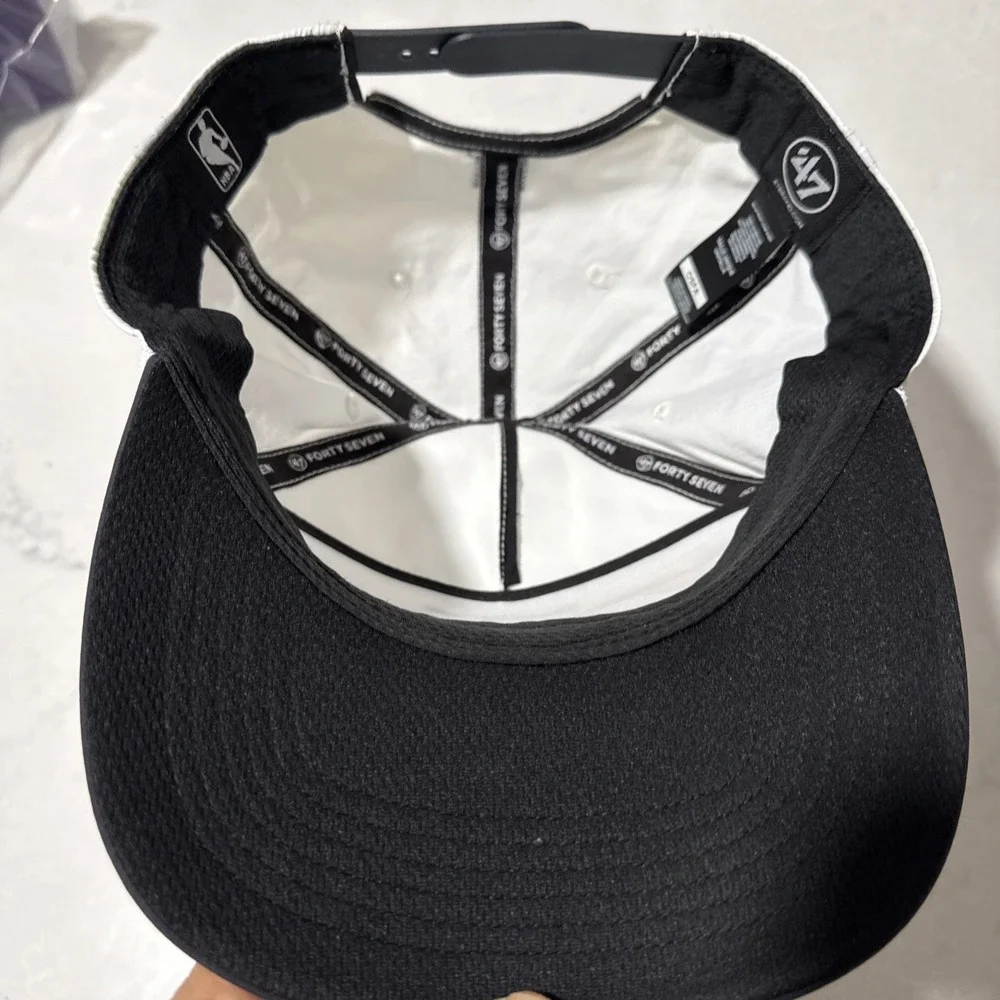 '47 Brand Indiana Pacers NBA Rope Mesh Snapback‎ Hat Cap WHITE Adjustable Mens